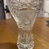 Hofbauer engraved crystal vase