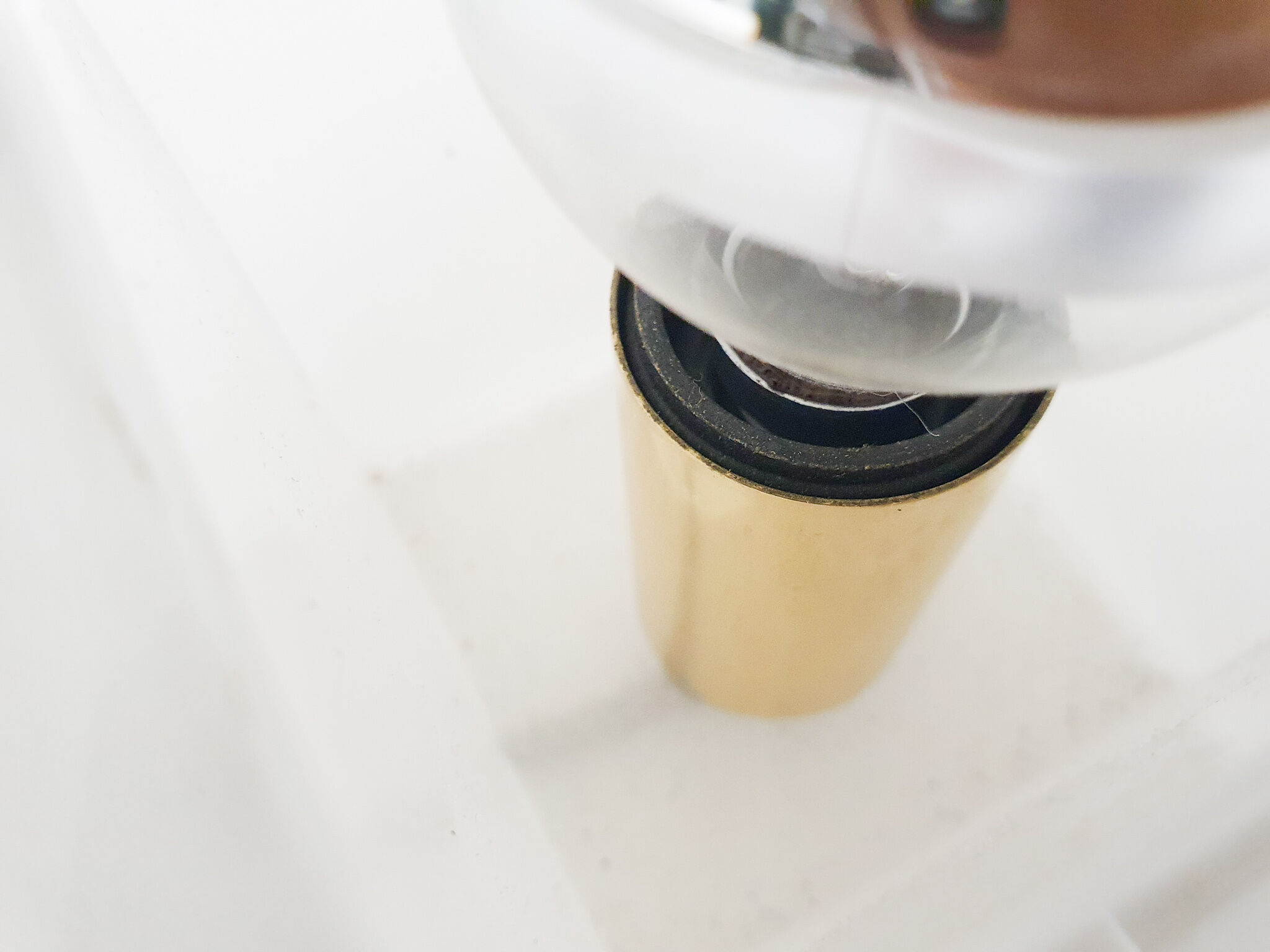 Frosted glass cube table light, Germany 1970's