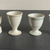 4 coquetiers céramique ancienne