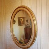 Restoration style oval mirror