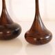 Set of vintage wooden candle holders