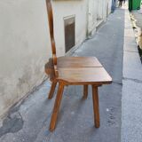 1960s solid wood folk chair