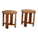 Pair of pine stools by a Swedish cabinetmaker, mid-century modern, 1960s.