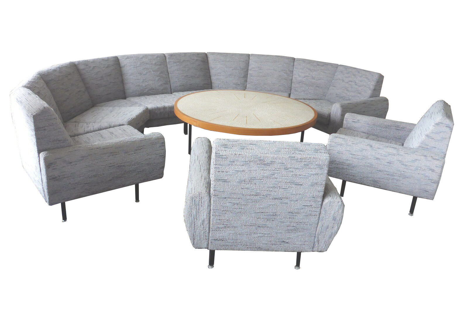 Sofa sofa Arc XXL and 2 Danish armchairs of the years 60/70