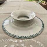 low compote bowl in opaque Gien porcelain, Montigny model