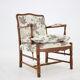 1940s Antique Beech Armchair in Gobelin Fabric,Czechoslovakia