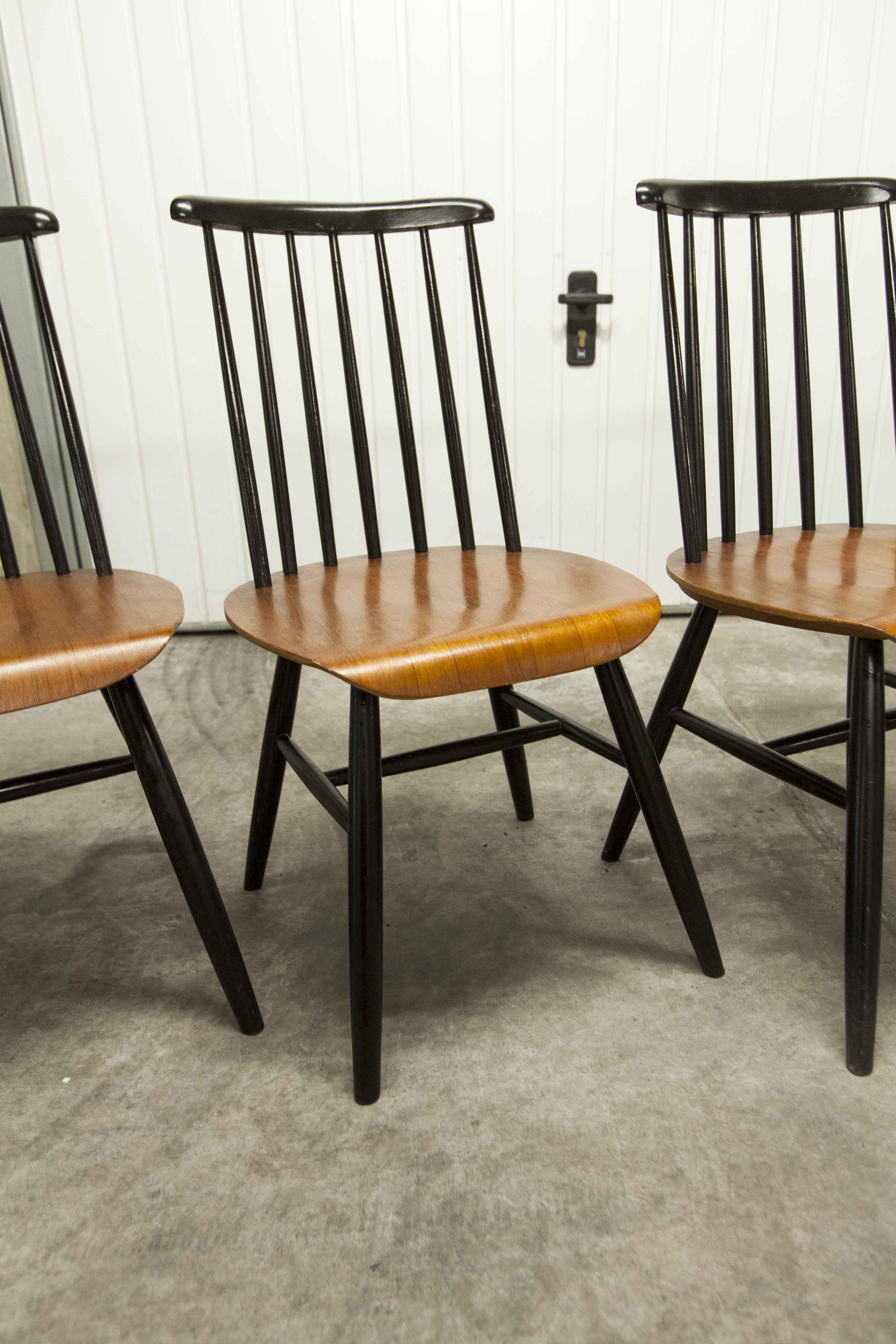 Set of 4 Fanett chairs by IImari Tapiovaara 1960