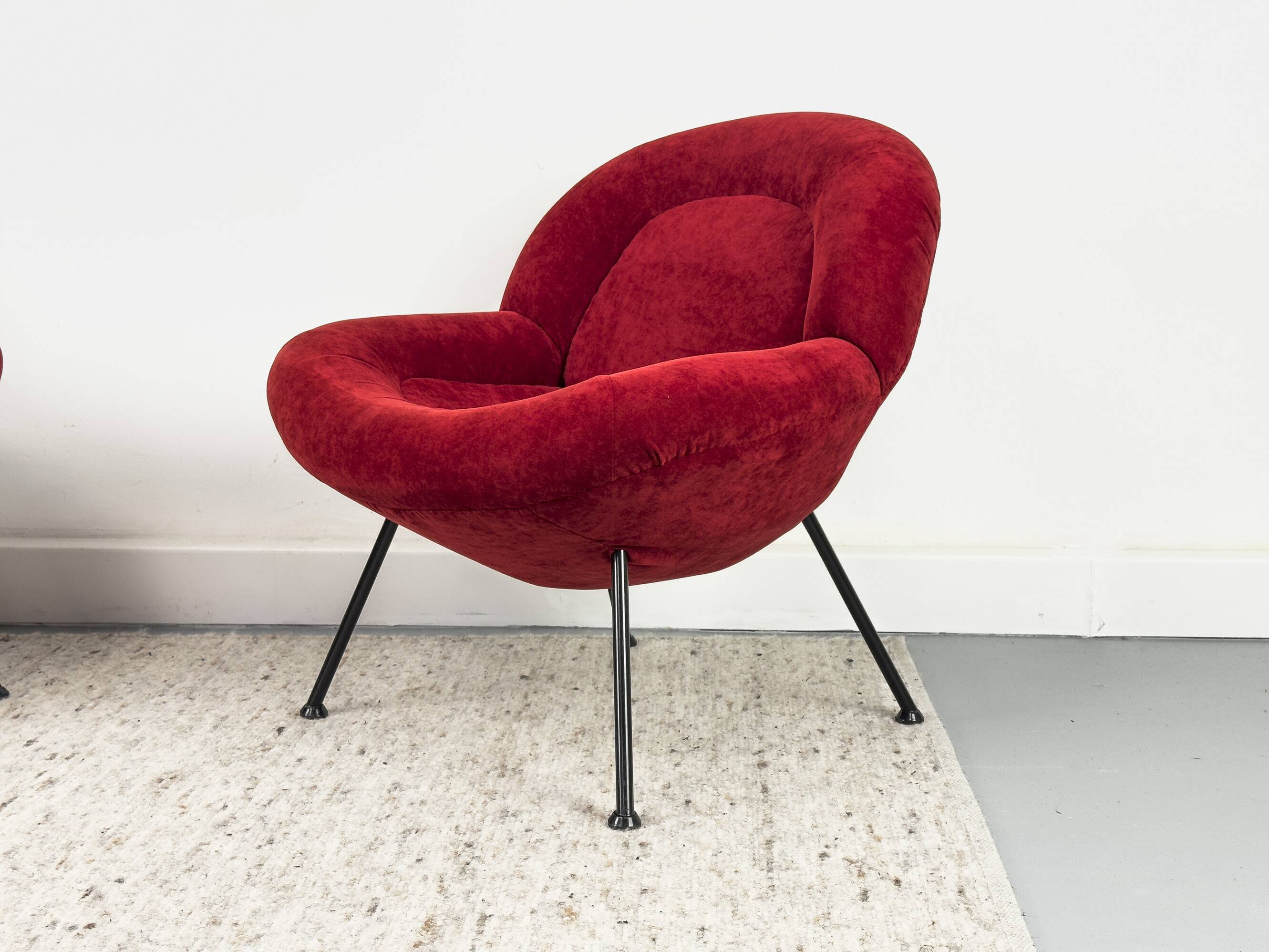 Red Lounge Chairs by Fritz Neth for Correcta, 1950s, Set of 2