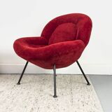 Red Lounge Chairs by Fritz Neth for Correcta, 1950s, Set of 2