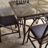 Set table & chairs bamboo vintage year 70