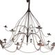 Antique wrought iron chandelier – 12 lights – decorative piece of character
