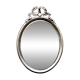 Louis XVI style oval metal wall mirror