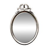 Louis XVI style oval metal wall mirror