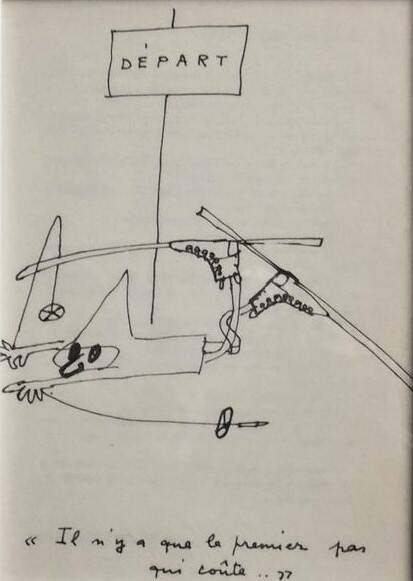 Illustration DANINOS from 1962 "Departure"