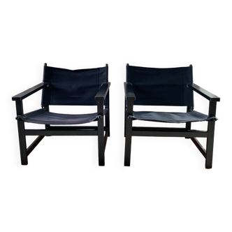 Pair of Hyllinge Møbler armchairs Denmark 1970