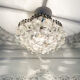Vintage crystal ceiling light decorated with leaves and clusters – Spain