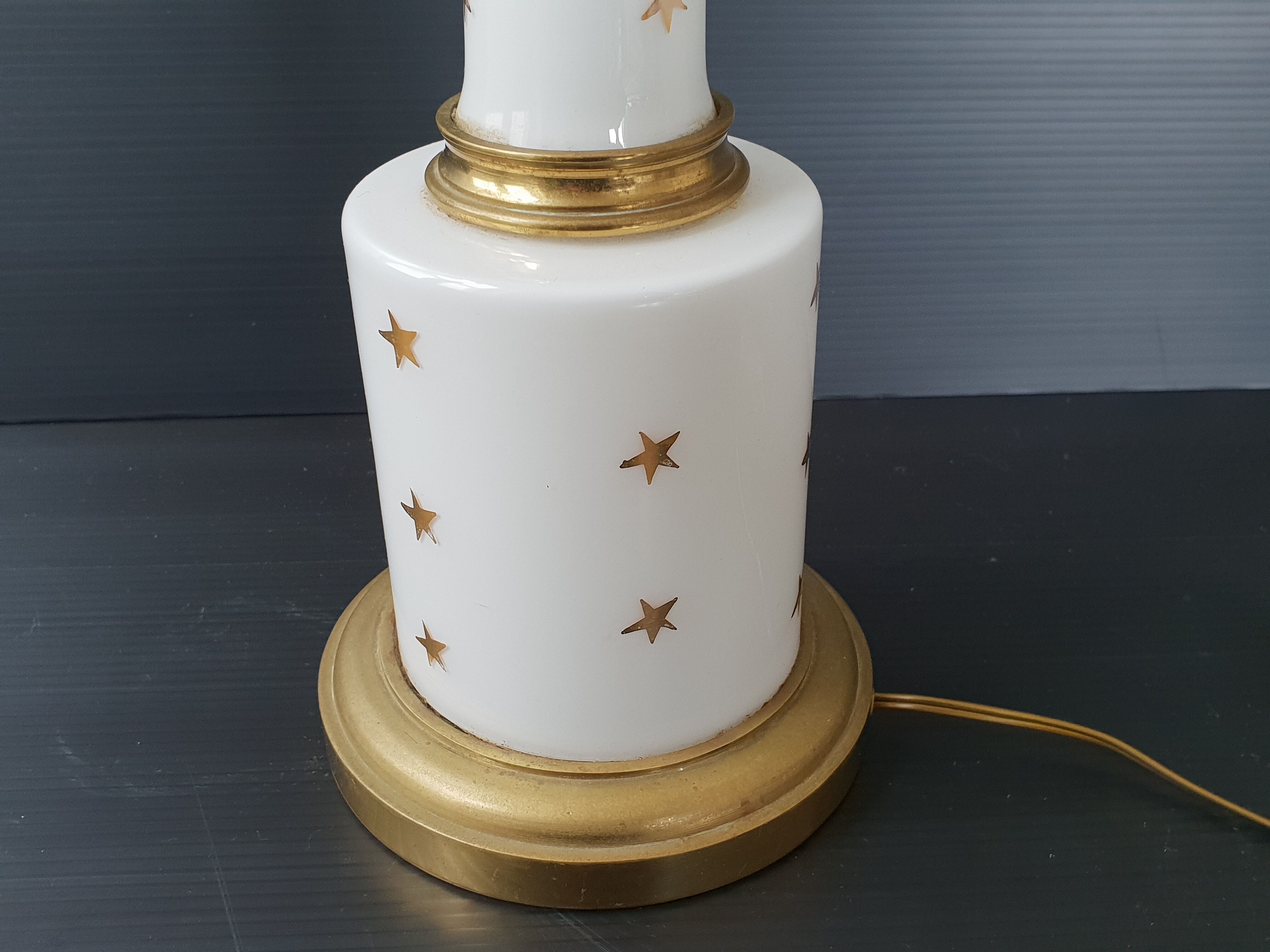 1950 vintage gold star table lamp