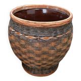 Cache pot vannerie