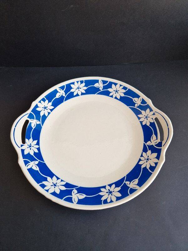 Vintage dish with handles, Badonvillier ceramic