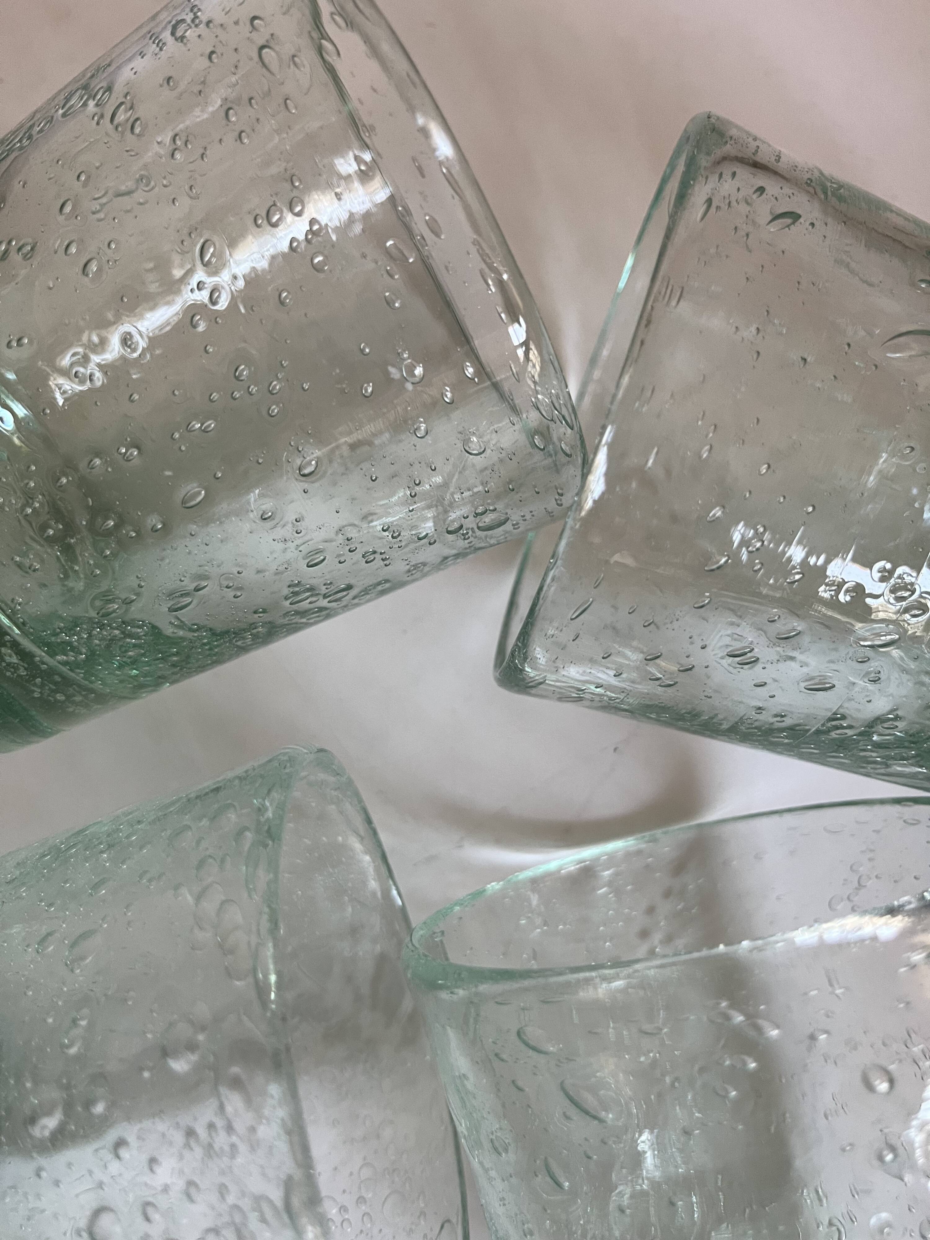 Set of 4 Biot XXL 1960 green Aqua tumblers.