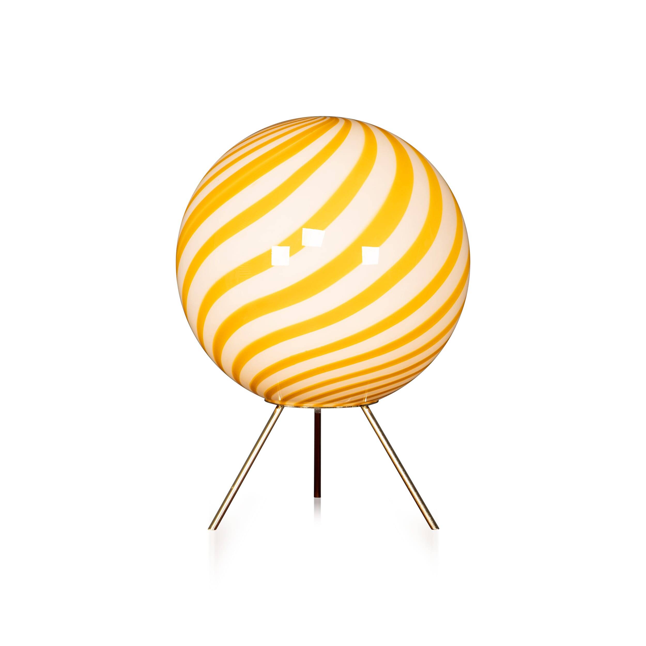 21stc italian hand blown glass table lamp, murano