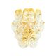 Faceted Crystal Glass & Brass Wall Light from Kinkeldey, Germany, 1970s