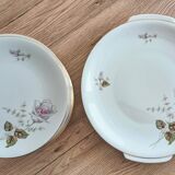 Service à dessert 10 assiettes et plat en porcelaine PMR Bavaria Jaeger & Co