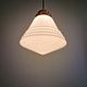 Art Deco Philips suspension in white opaline, 1930 (2 available)