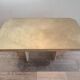 Engraved brass dining table attributed to Georges Mathias, 1975
