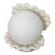 Lampe coquillage en céramique blanche