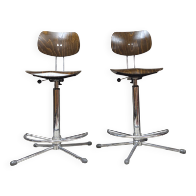 Paire de chaises d’orchestre SE 68 par Egon Eiermann, années 70