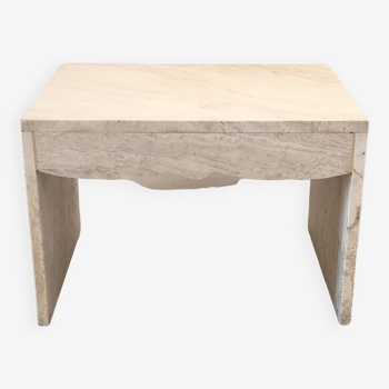 Travertine end table, France 1970s