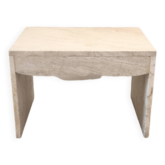 Travertine end table, France 1970s