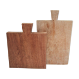 Two vintage solid wood cutting boards XL