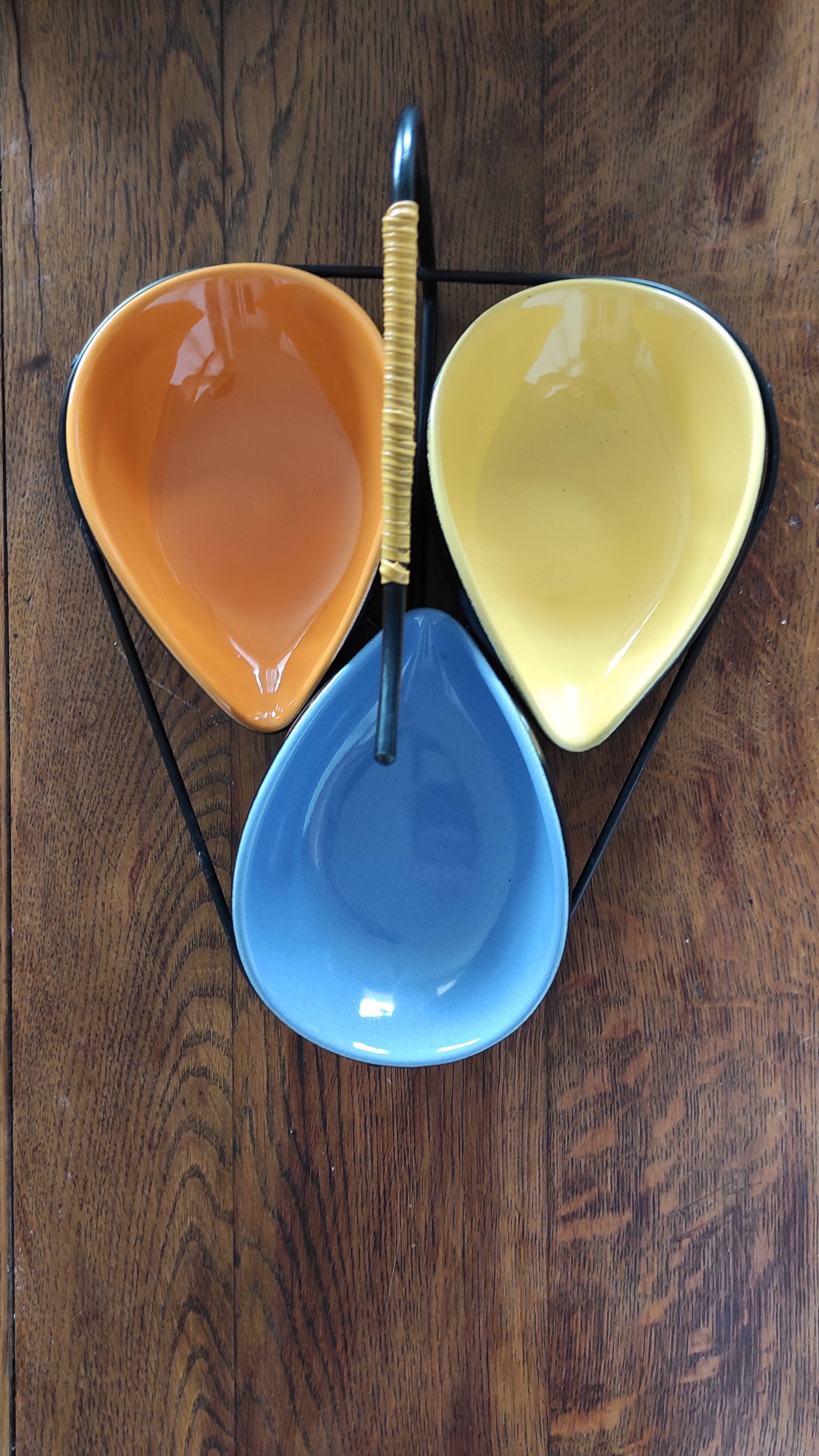 Service vintage ceramic aperitif tray