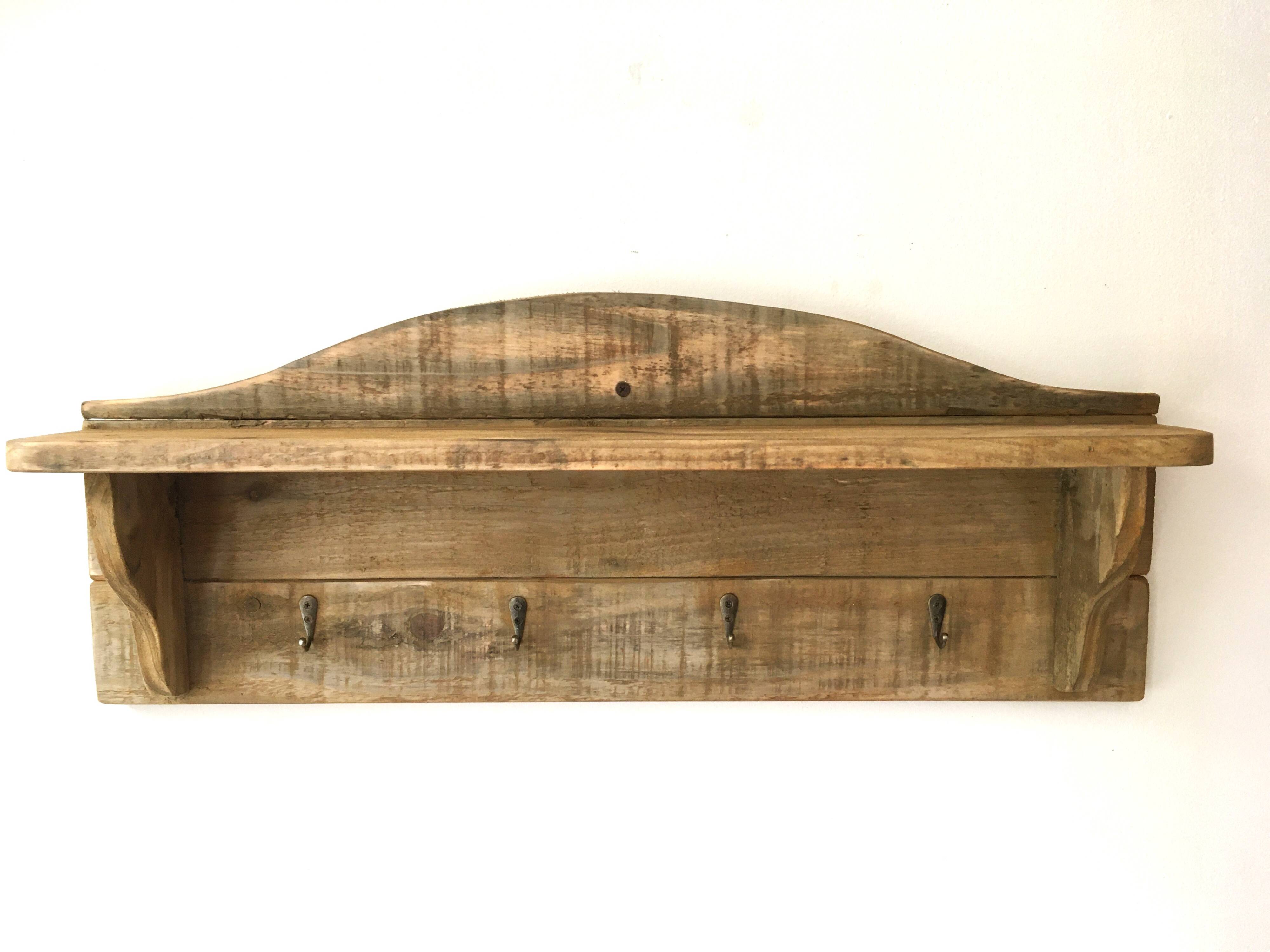 kitchen wall shelf with hooks