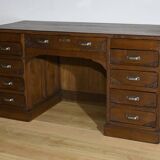 Art Deco Oak Pedestal Desk – 1940