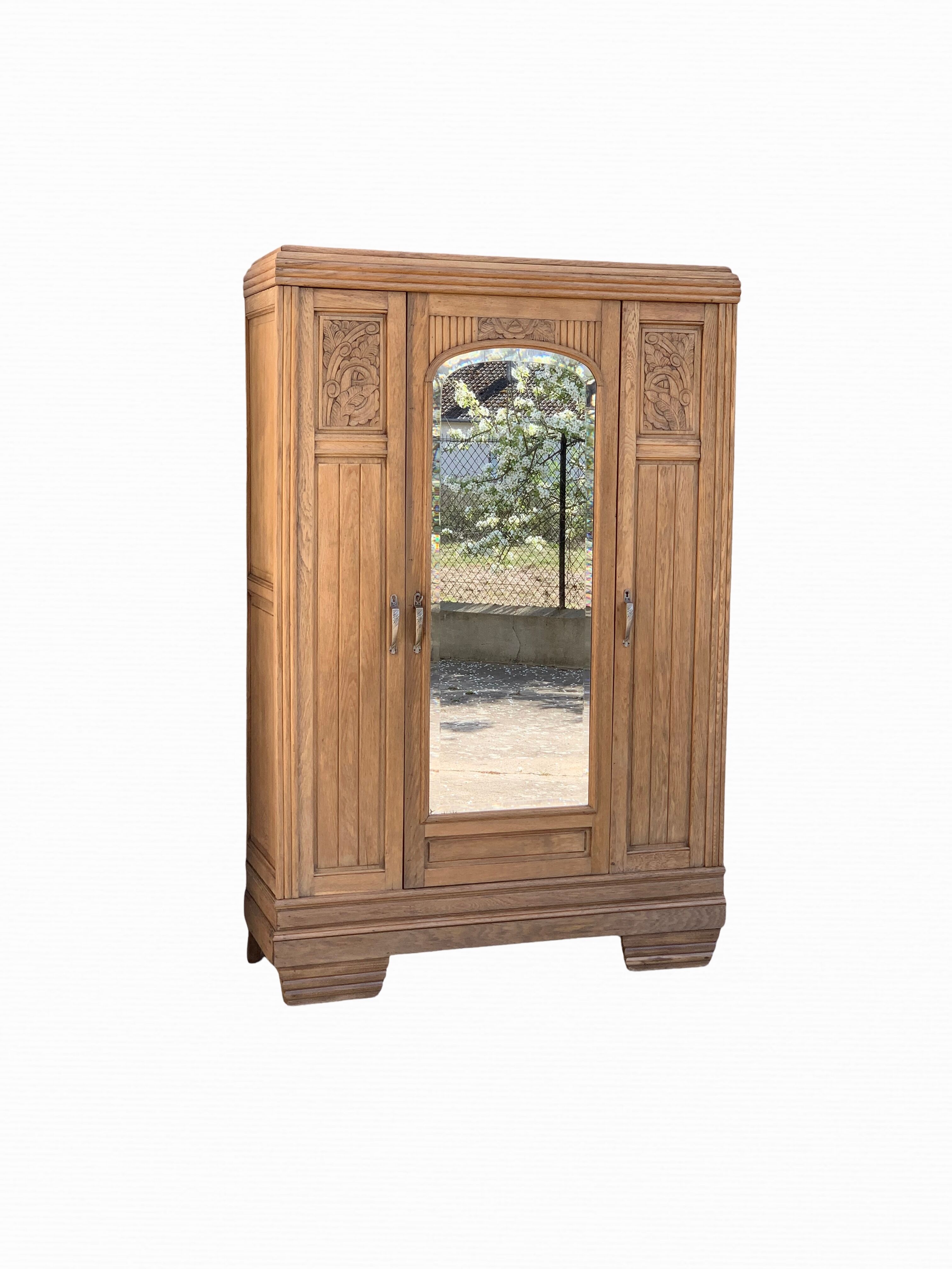 Parisian wardrobe raw wood 1920