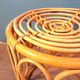 Tabouret bambou & rotin 1960s