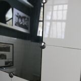 Ceramic bathroom mirror, France, 1940s-50s