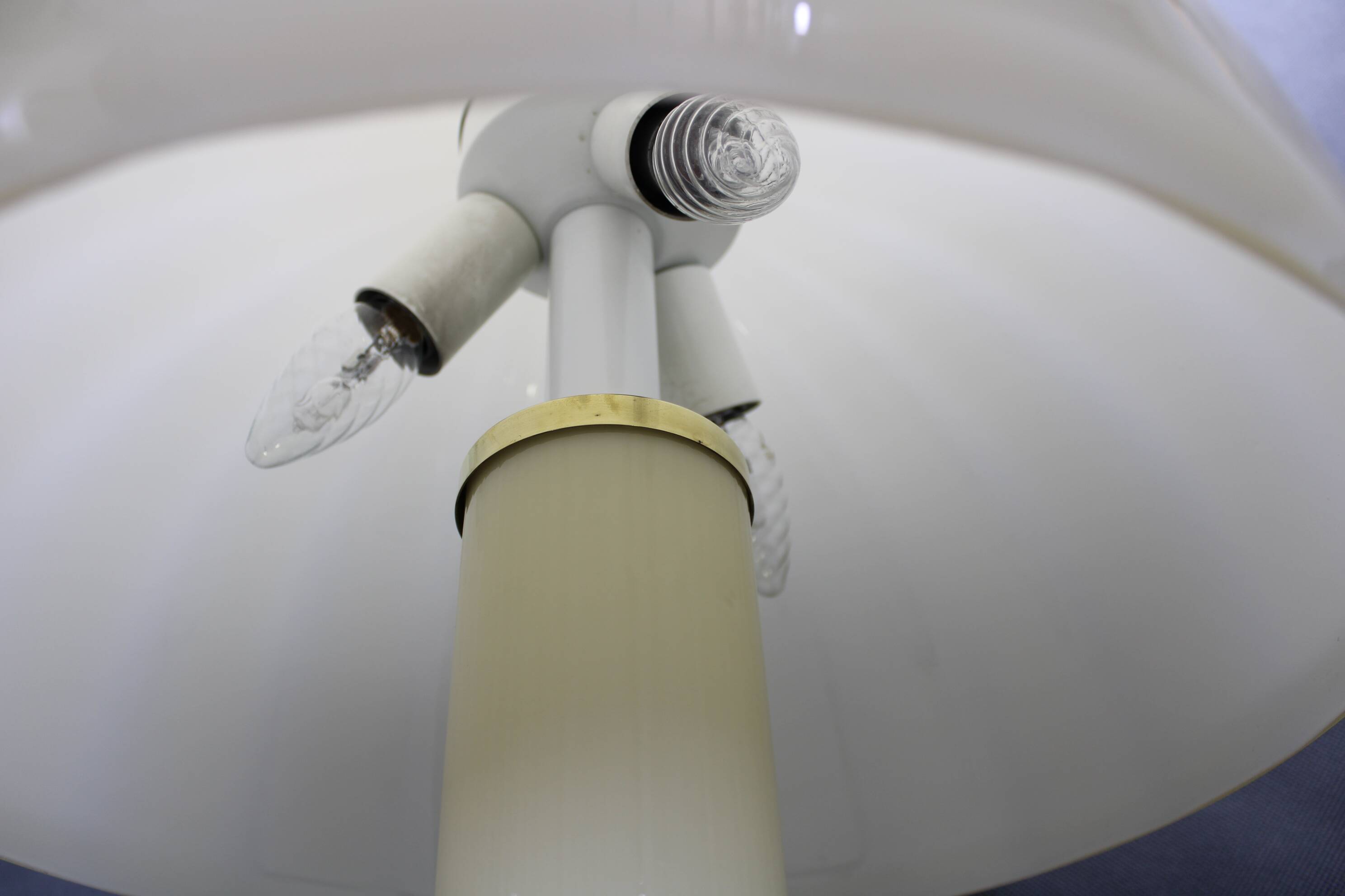 1970s Glass Mushroom Table Lamp, Italy