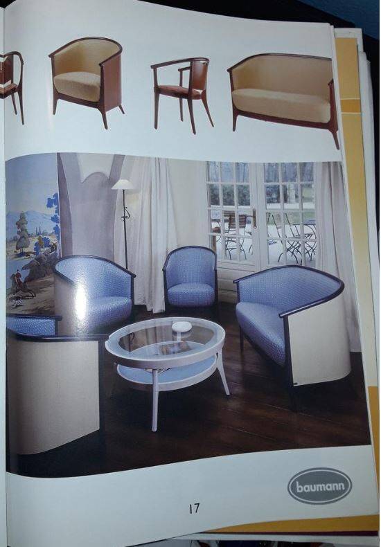 Baumann coffee table designed by Pagnon Pelhaître, 1990