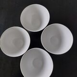 Set of four gingham pattern bowls