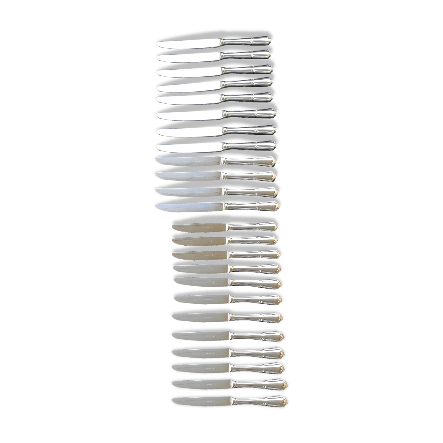 box of 24 stainless steel knives