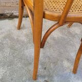 Pair of Thonet style bistro chairs in bentwood canework - 1930s