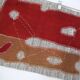 Burgundy Textile Wall Hanging, Handmade Tapestry Rug