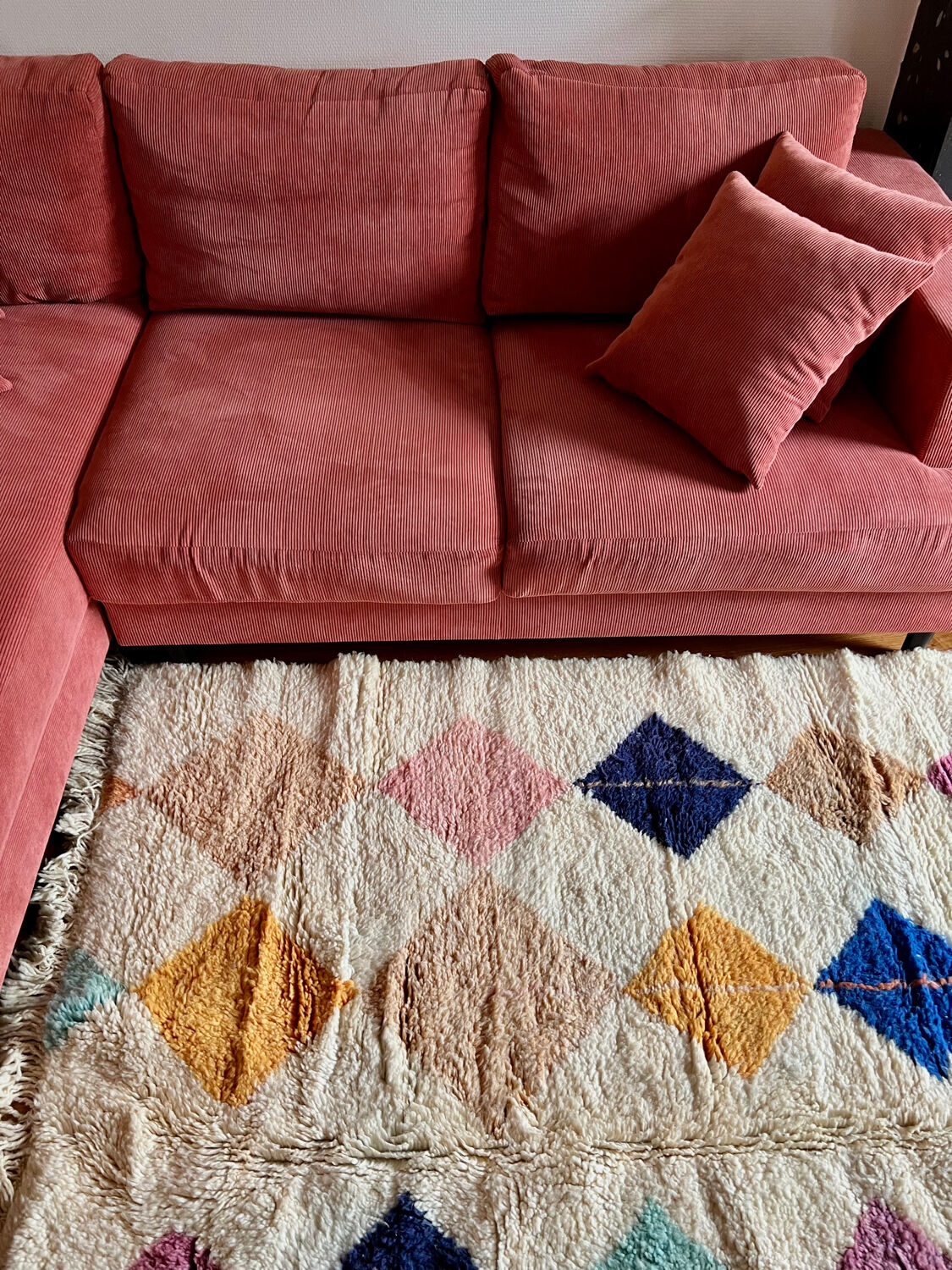 Berber handmade rug Beni Ouarain 100% wool