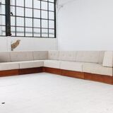 Modular teak corner sofa by Mikael Laursen
