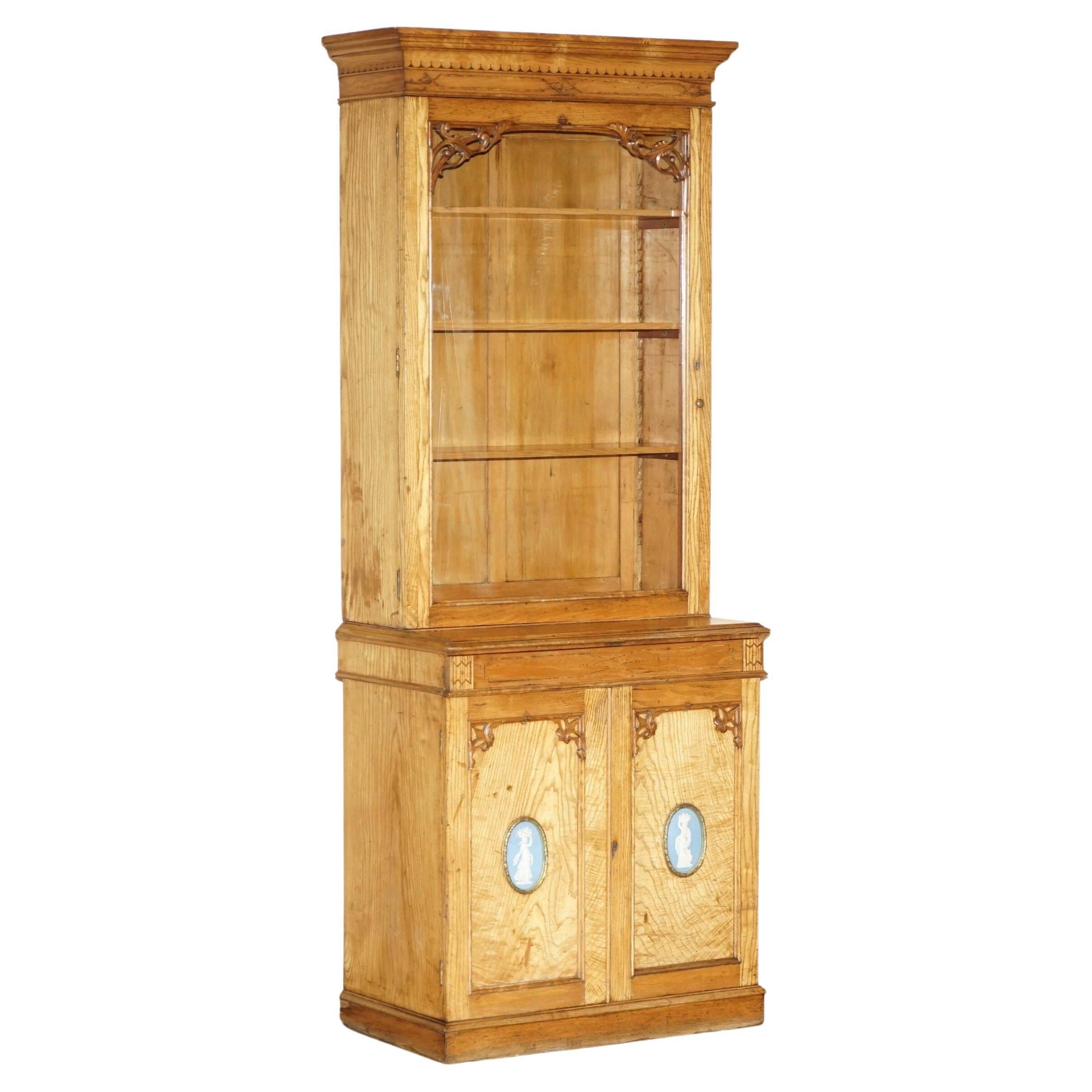 Victorian library 1840 A Blain & Son Liverpool in pollard oak