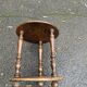 Small round vintage shelf in solid oak, circa 1900